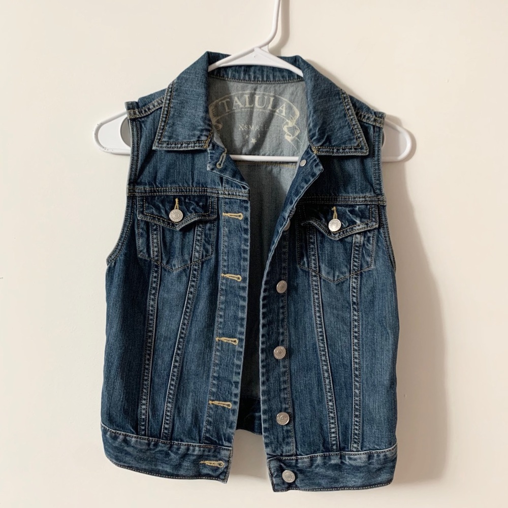 Aritzia Sleeveless Denim Jacket